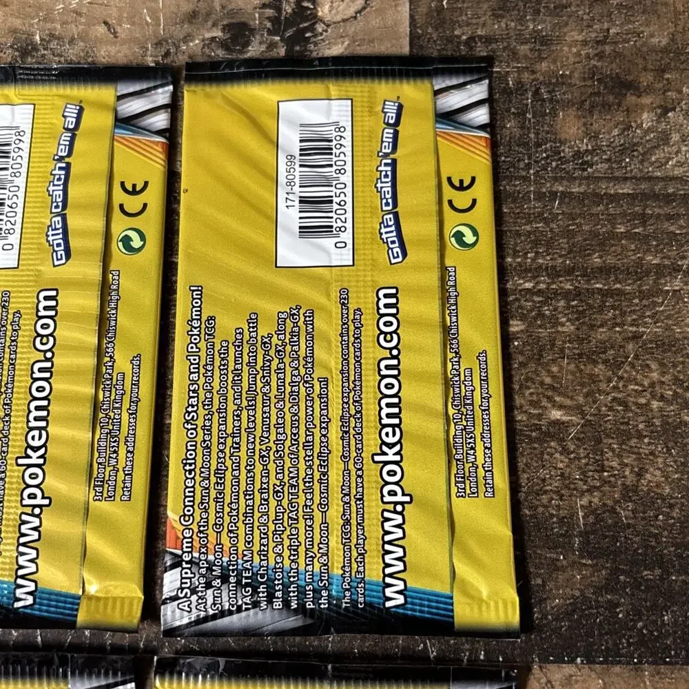 4x Pokemon Sun Moon Cosmic Eclipse 3 Card Mini Booster Packs Art Set 2019 Sealed